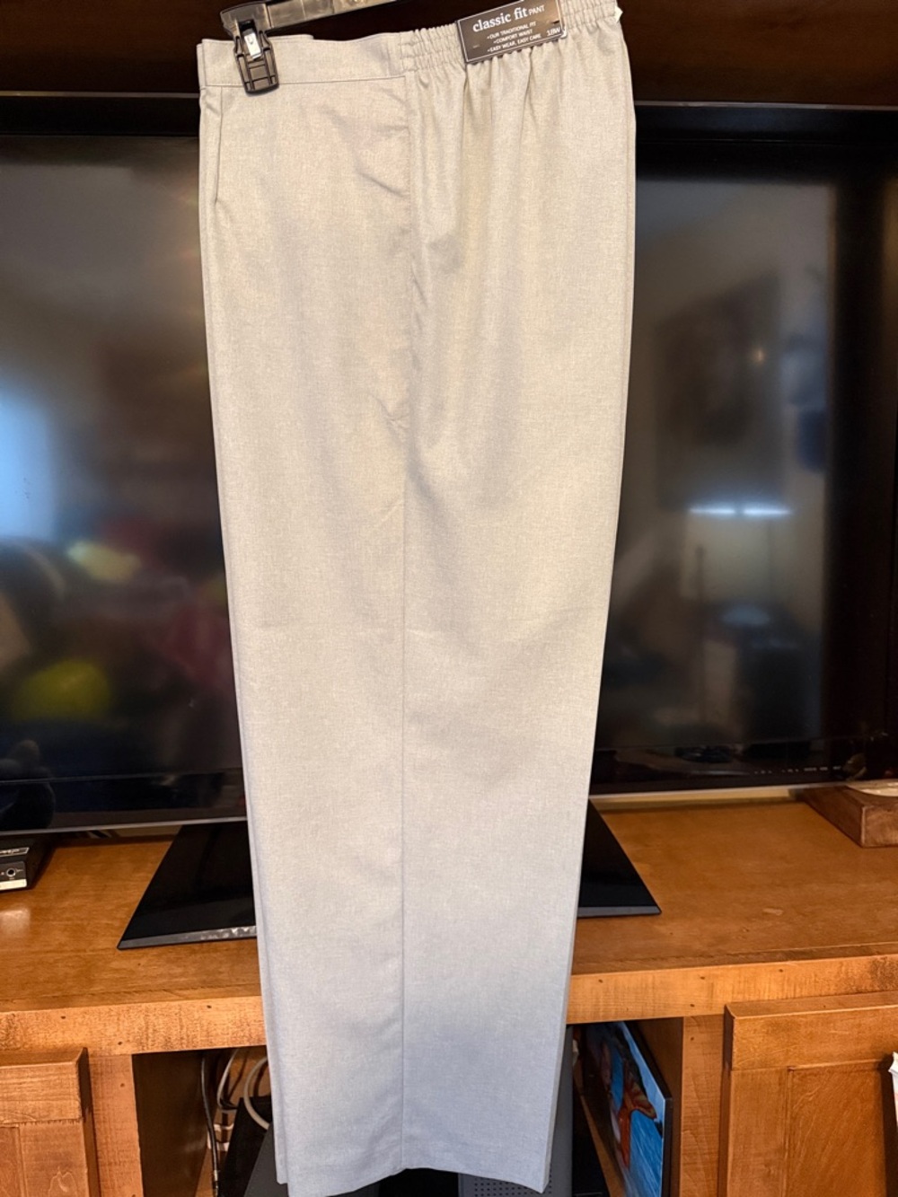 Classic Light Gray Women's Straight Leg Trousers